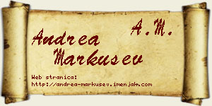 Andrea Markušev vizit kartica